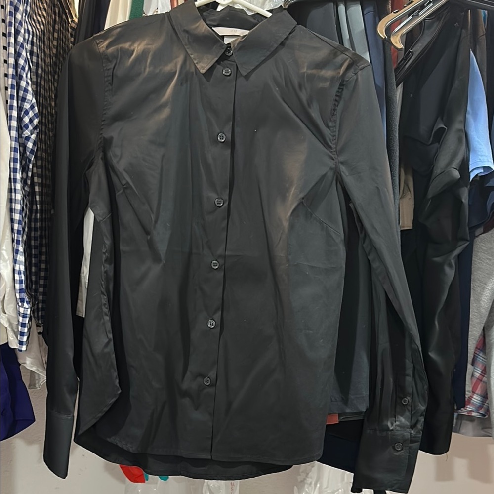 H&M Classic Black Collared Shirt